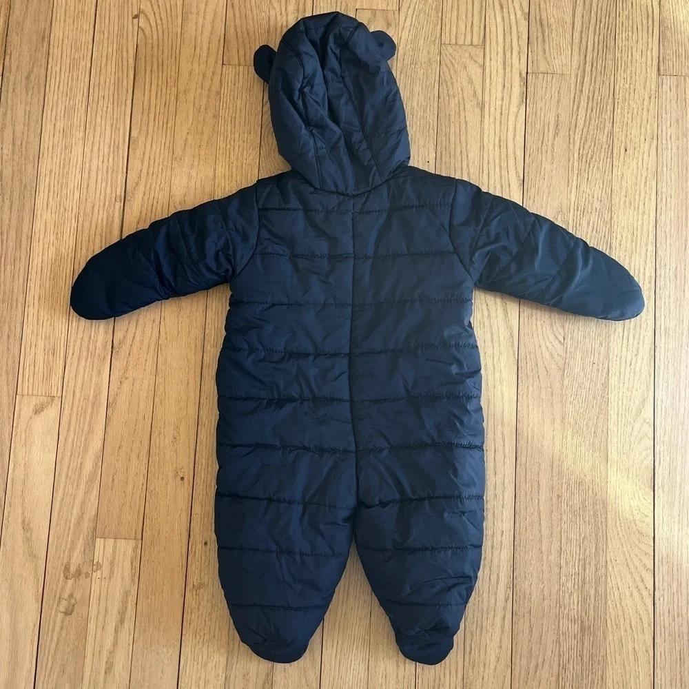 The Children’s Place Unisex Baby Fleece Hooded Zip-Up Front Snowsuit Size 3-6 Mt